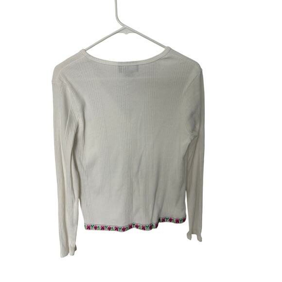 Carole Little Sport white button up sweater size L - Picture 7 of 7